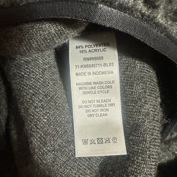 Todd Snyder Navy and Charcoal Fleece Pullover / Jacket - Picture 7 of 7